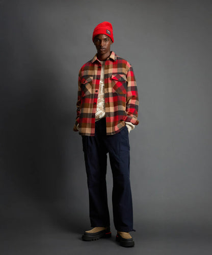 Red Grey Check