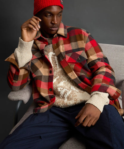 Red Grey Check